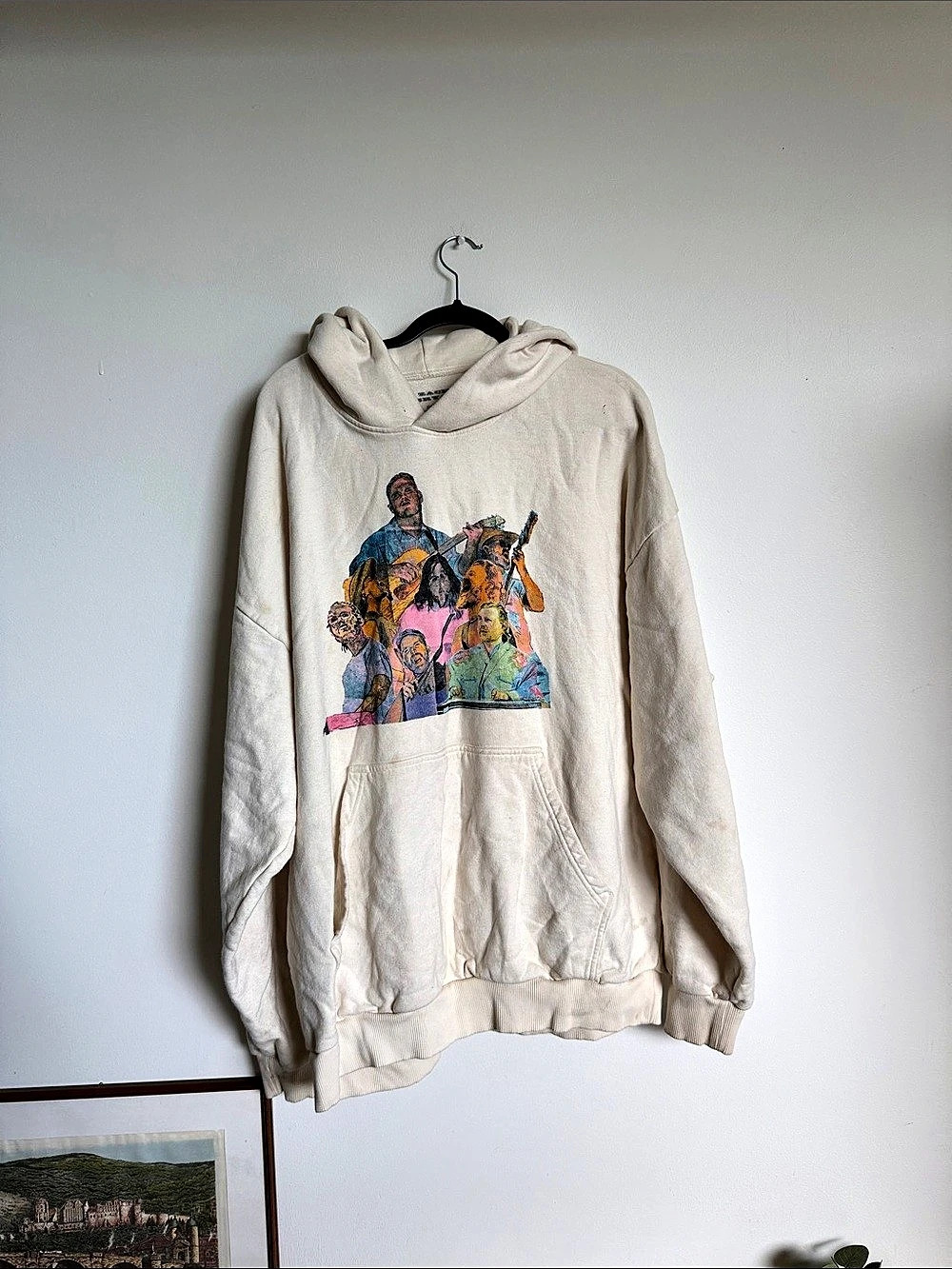 Zach Bryan Quittin' Time Graphic Hoodie Cream 2XL Good